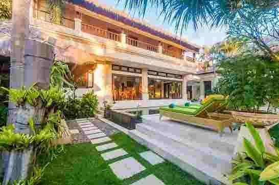 Two-story tropical retreat at Villa Bugis, offering modern comfort in the heart of Luxury Villas Seminyak.